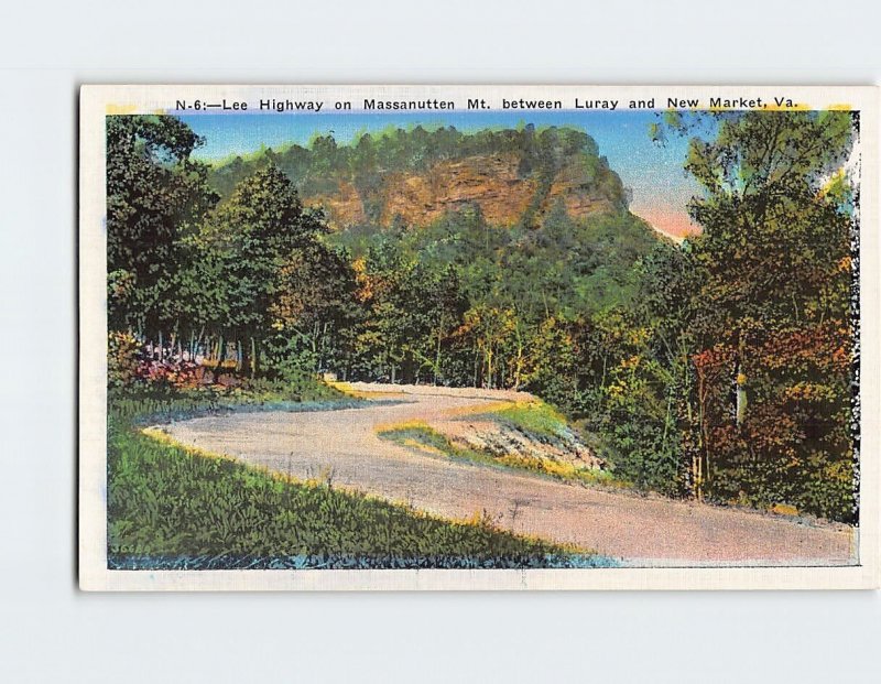 Postcard Lee Highway on Massanutten Mt. Virginia