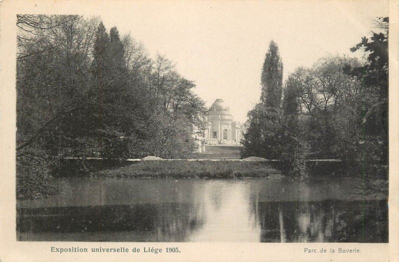 International Exhibition Postcard souvenir Liege 1905 Bovery park