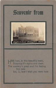 G49/ Arlington Minnesota RPPC Postcard c1910 High School Building 16