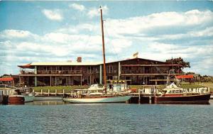 Massachusetts Falmouth    The Flying Bridge Restaurant Dock Side View