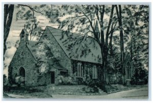 1947 Episcopal Church Exterior Oyster Bay Long Island New York NY Trees Postcard