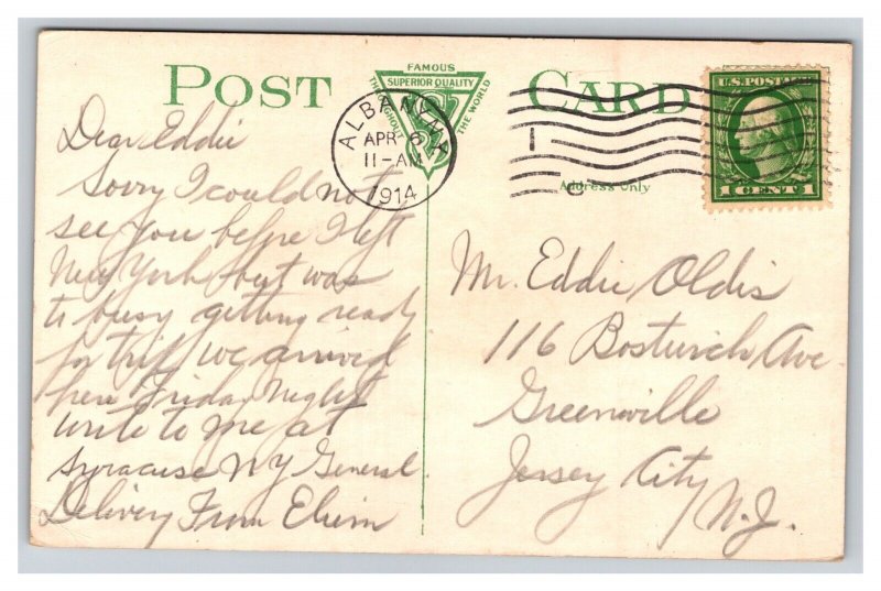 Vintage 1914 Postcard The Capitol, Albany, New York