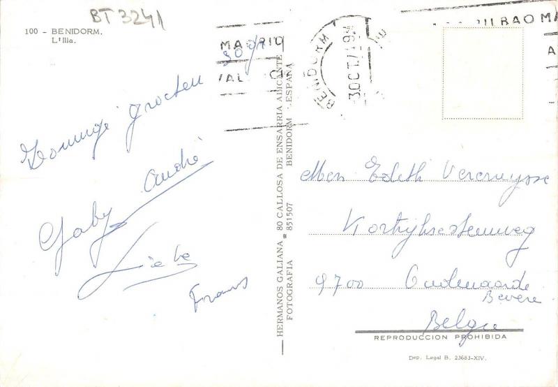 BT3241 Benidorm l ile      Spain