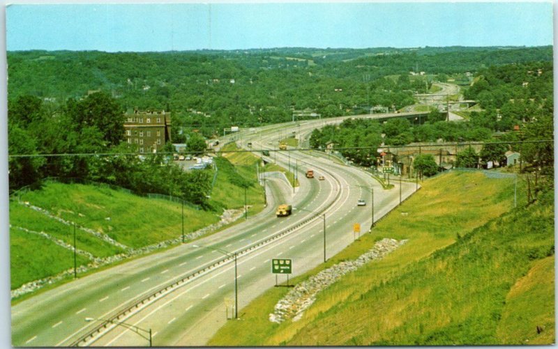 Postcard - Modern Expressway Interstate 70, Ohio 