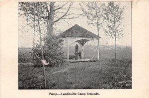 J65/ Landisville Pennsylvania Postcard c1910 Pump Camp Grounds  175