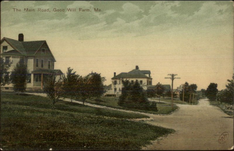 Good Will Farm ME Main Road - Fairfield? c1910 Postcard