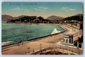 Rio de Janeiro Brazil Postcard Avenida Beira Mar 1914 Unposted Antique