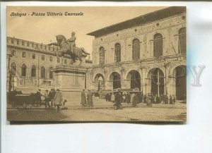 482590 Italy Bologna Piazza Vittorio Emanuele advertising tram Vintage postcard