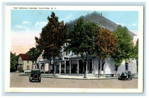 c1920's The Herald House Street View Car Clayton New York NY Vintage Postcard 