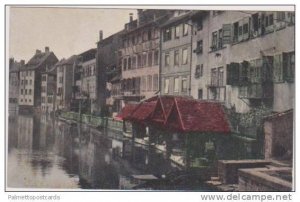 Hand Tinted: Old Houses on the Ill, Strasburg, Elsass, Ehemalige dt. Gebiete,...