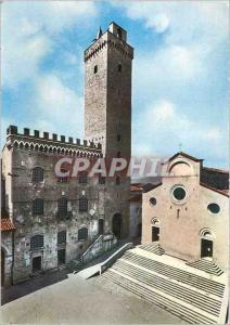 Postcard Modern S Gimignano Palazzo del Podesta e Collegiata