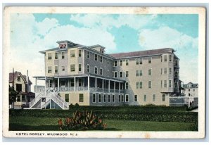 1910 Exterior View Hotel Dorsey Building Wildwood New Jersey NJ Vintage Postcard