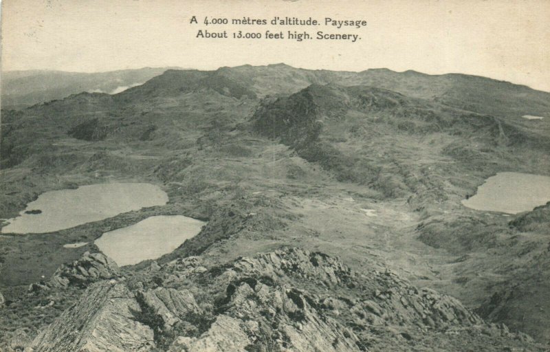 PC CPA PAPUA NEW GUINEA, ABOUT 13.000 FEET HIGH SCENERY, Postcard (b19782)