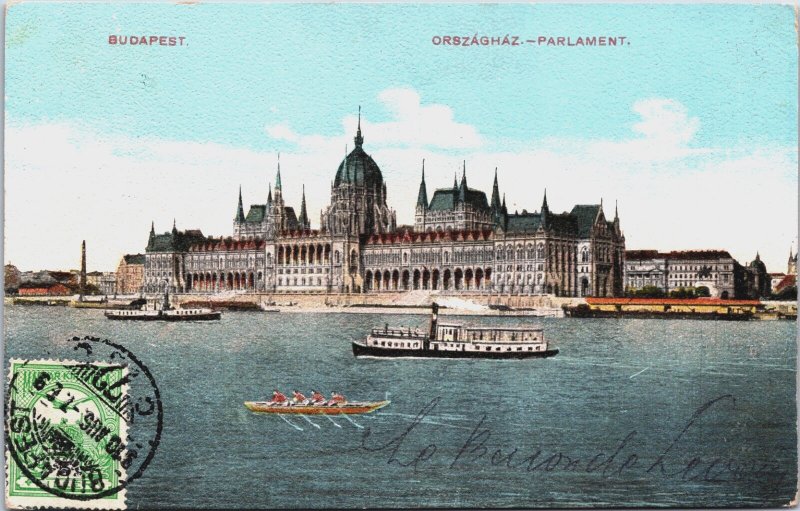 Hungary Budapest Orszaghaz Parliament Vintage Postcard C112