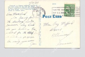 PPC POSTCARD CALIFORNIA CORONADO ORANGE AVE BUSINESS STREET VIEW 