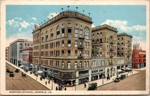 Postcard Monticello Hotel in Norfolk, Virginia~1751