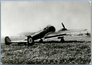 GERMAN WWII 1939 VINTAGE REAL PHOTO POSTCARD RPPC AIRPLANE MESSERSCHMITT