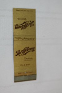 The Albany Denver Colorado 20 Strike Matchbook Cover