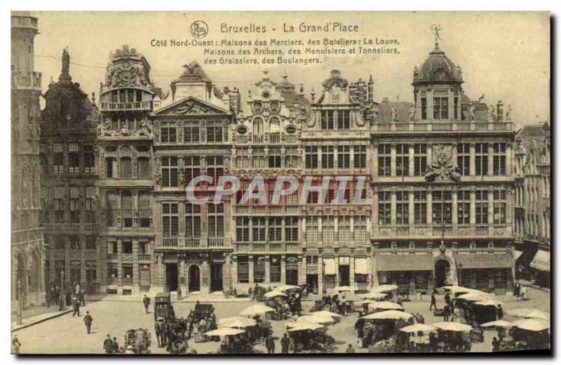 Old Postcard Brussels Grand Place