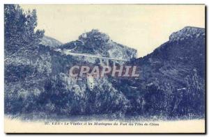 Old Postcard Eze Viaduct and the Mountains of Fort Dog Heads