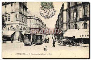 Old Postcard Tramway Bordeaux during the & # 39intendance