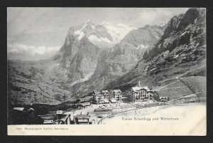 Railroad Station Kleine Scheidegg Wetterhorn Mountain Unused c1905