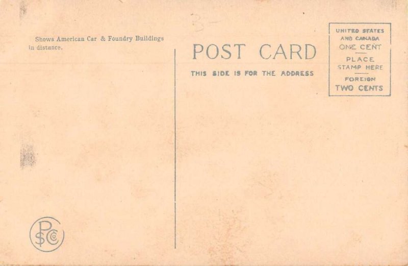 Wilmington Delware Looking down Brandywine River Vintage Postcard AA17918