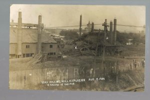 York PENNSYLVANIA RP1908 ROLLER MILL EXPLOSION Steel Mill Mills DISASTER 10 DEAD