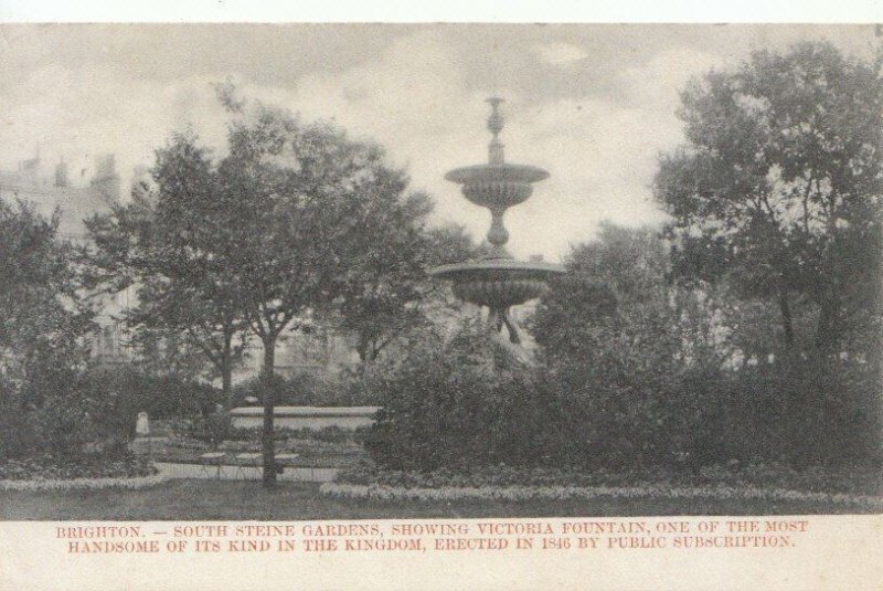 Sussex Postcard - Brighton - South Steine Gardens - Ref TZ10712 