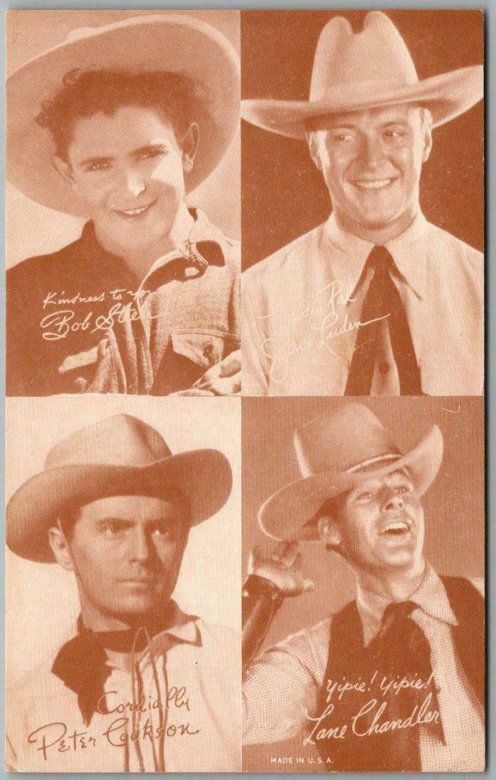 Vintage Cowboy Western Actor Mutoscope Card BOB STEELE Jack Luden Lane ...