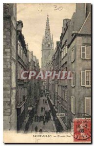 Postcard Old St Malo Grande Rue