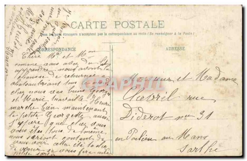 Chateaubriant Old Postcard Chateau Renaissance colonnade and lordly Logis