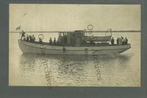 Cape May NEW JERSEY c1910s ADVERTISING Ship FERRY BOAT Irma B? Captain Buck