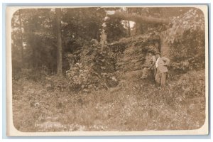 c1910's Amid The Rocks Of West Virginia Forest Trees WV RPPC Photo Postcard