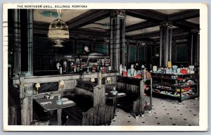 K45/ Billings Montana Postcard c1910 Interior Northern Grill Restaurant 383