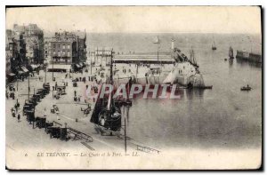 Postcard Old Treport the Quays and harbor