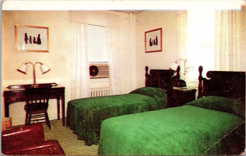 Bedroom Hotel Henry Perkins Riverhead Long Island NY New York Postcard VTG UNP  