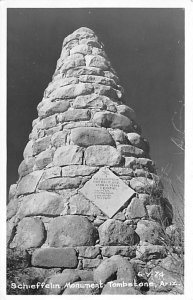 Schieffelin Monument Tombstone, Arizona, USA Cemetery Unused real photo