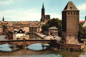 Postcard Bas-Rhin Tour Du Xiv Siecle Et La Cathedrale Strasbourg France