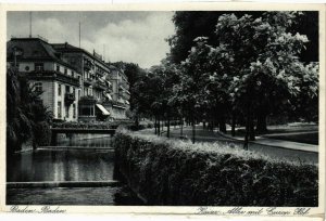 CPA AK Baden-Baden- Kaiser Allee mit Europ Hof GERMANY (888858)