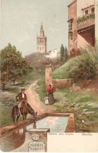 Sevilla. Camino de la Huerta Old vintage Stengel Postcard # 29554