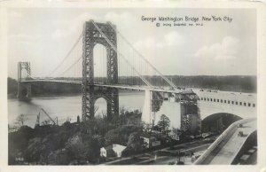 United States New York City George Washington Bridge real photo postcard