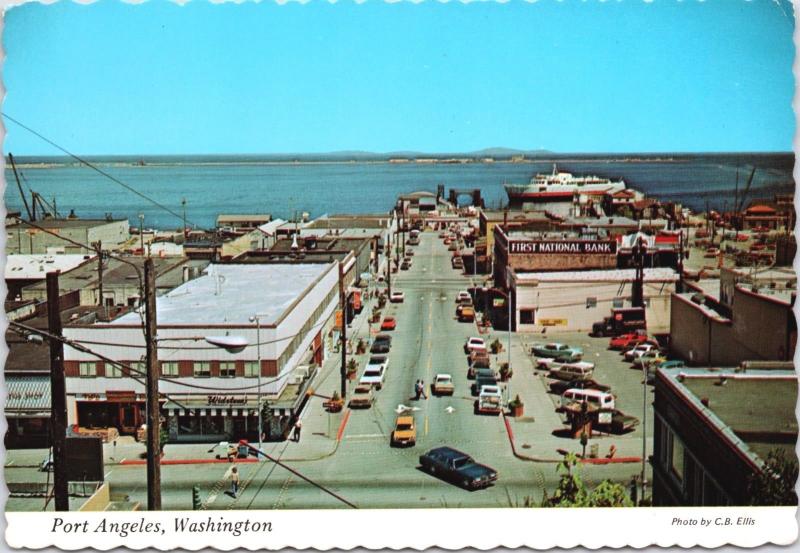 Port Angeles WA Washington Widsteen's First National Unused Vintage Postcard D52