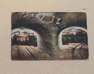 VINTAGE USED POSTCARD 1907 LOADED FREIGHT CARS UNDERGROUND CHICAGO ILL