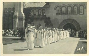 C-1910 College Ceremony Women Greek Togas 4R+H Postcard 20-11720 