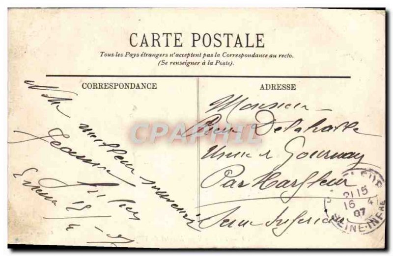 Old Postcard Evreux L & # 39Hotel Town