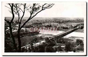 Postcard Modern Agen Overlooking the Garonne and the Canal Bridge