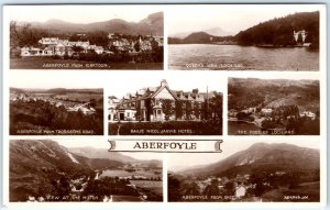 c1940s Aberfoyle, Perthshire, Stirling, Scotland Multi View RPPC Collage PC A132