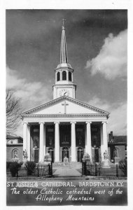 RPPC ST. JOSEPH'S CATHEDRAL BARDSTOWN KENTUCKY REAL PHOTO POSTCARD (1940s)