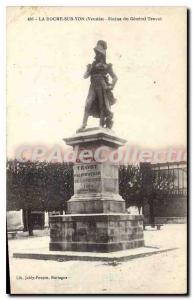 Old Postcard La Roche sur Yon (Vendee) Statue Generale Travot